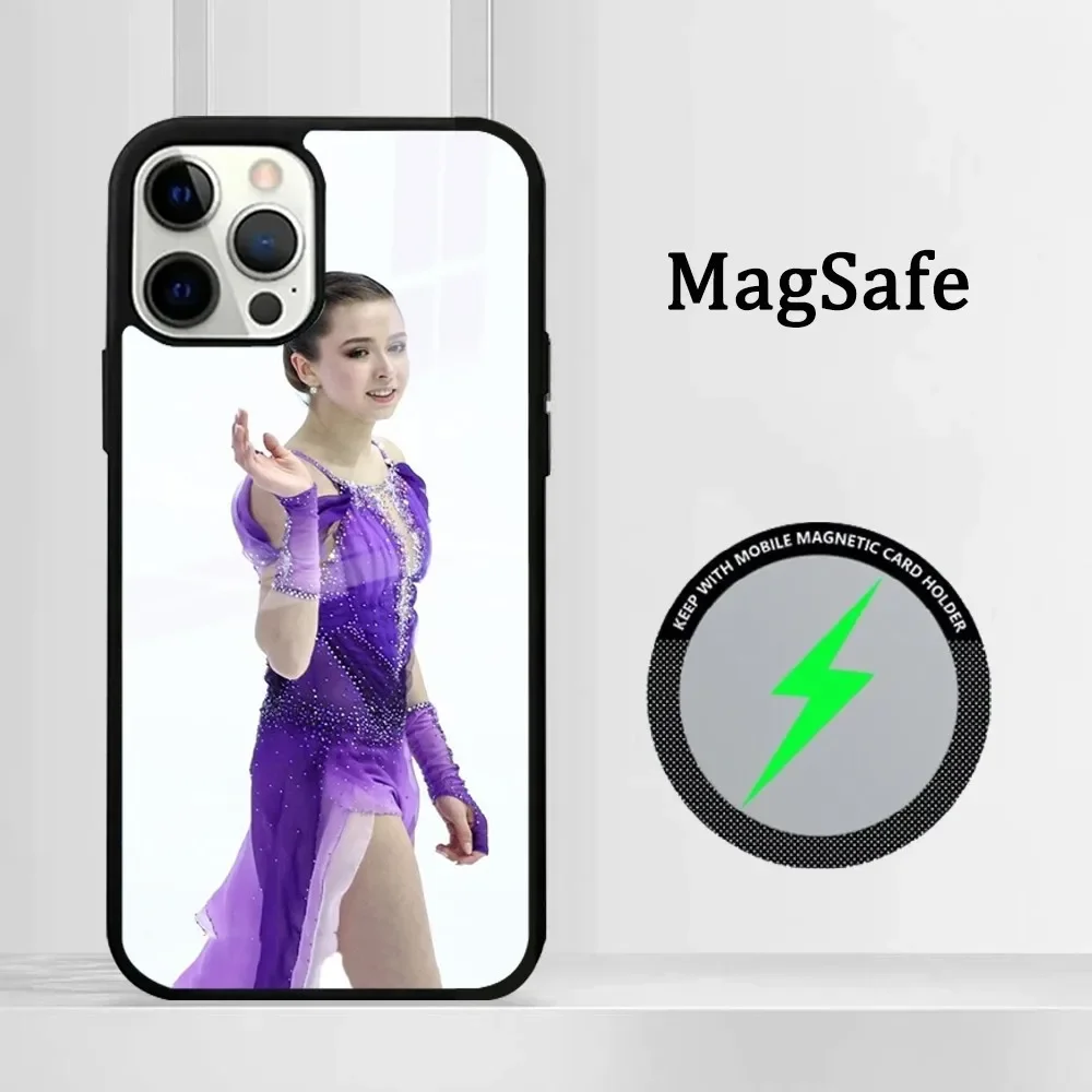 Figure skating Kamila Valieva Phone Case For iPhone16 15 14 13 12 11 Pro Max Plus Mini Mirror Magnetic Cover