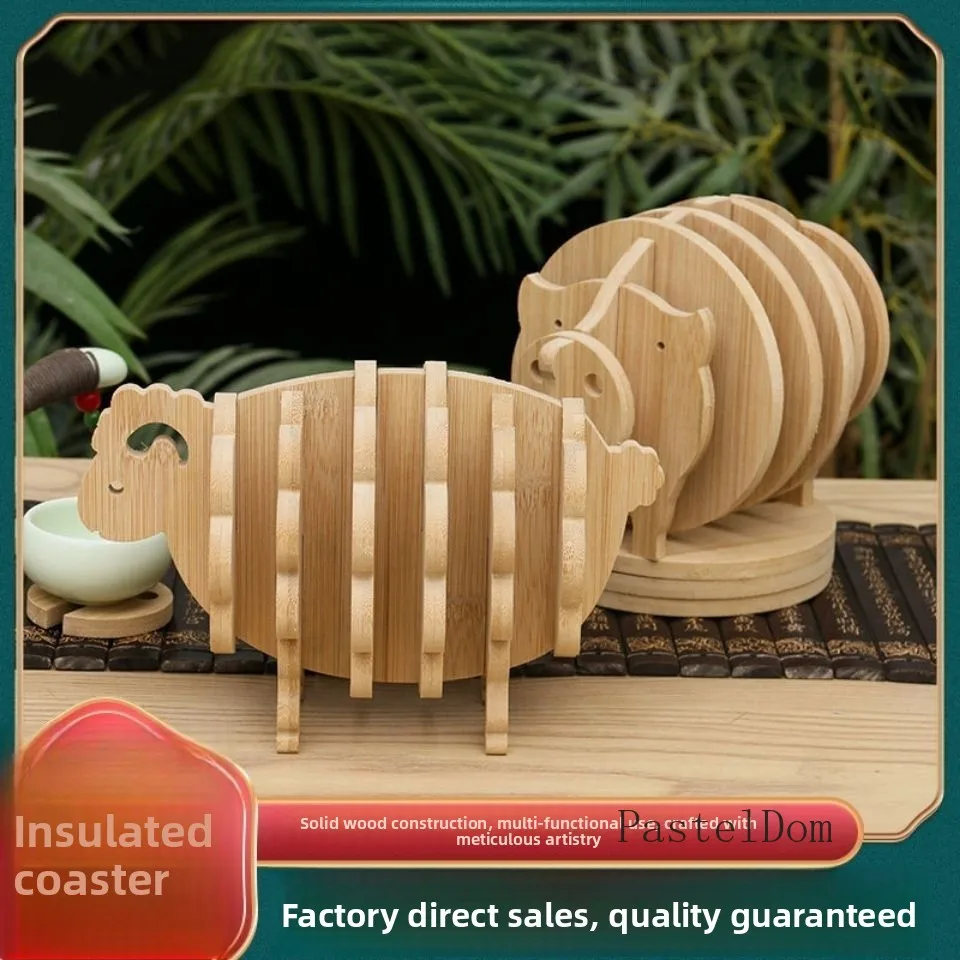Animal‑Print Bamboo Placemat Creative Heat‑Resistant Waterproof Oil‑Proof Decorative Table Mat for Home Dining Table