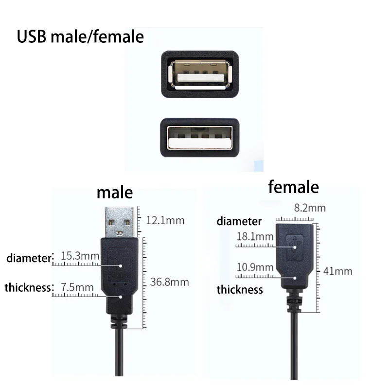 2 м USB Type C Удлинительный кабель питания Тип A Мужской Женский DIY Разъем 2-контактный 4-контактный шнур Зарядный провод Ремонт Сварочный адаптер