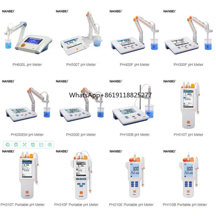 5 in 1 Laboratory Water Analysis Equipment Benchtop Digital PH Meters Tester for soil