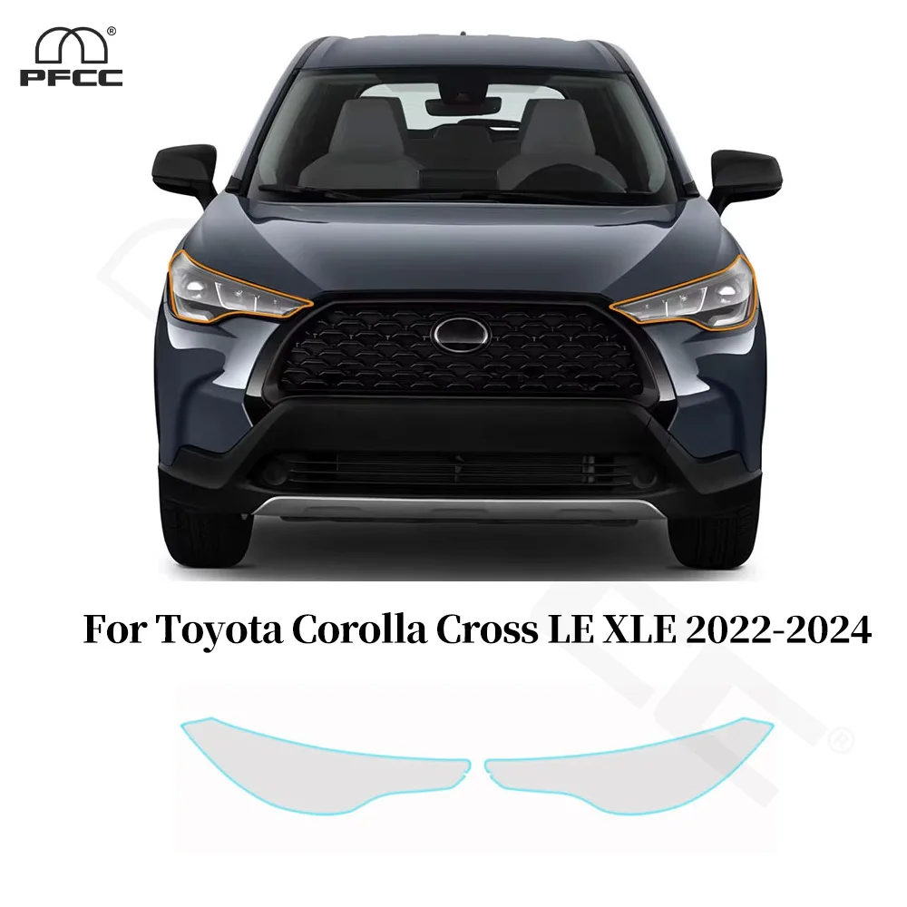 

For Toyota Corolla Cross LE XLE 2022-2024 Headlight Rearview Film TPU Anti-scratch Protection Film Pre-cut Clear PPF Invisible
