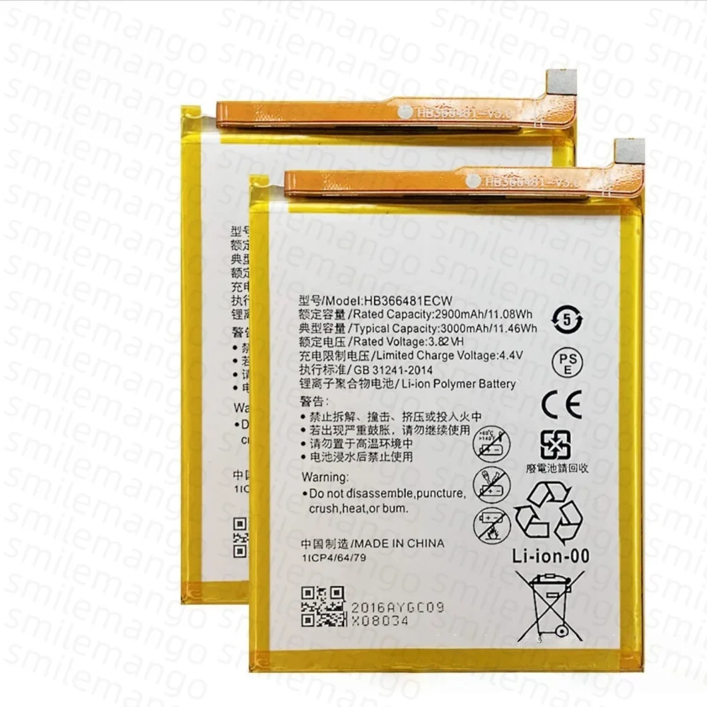 1-10PCS HB366481ECW Suit For Huawei P9 /P9 Honor 8 P10 Y6 II P8 2017 P20 Lite Honor 5C Ascend P9 Battery