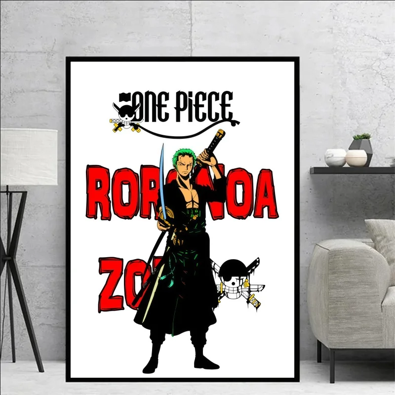 Anime One Piece Luffy Peripherals Posters Art Wall Canvas Painting for Kids Bedroom Decor Gifts Unframed Canvas Print HD Poster