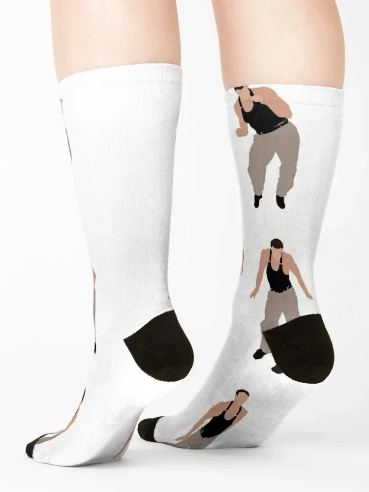 فان دام الرقص الآمن - JCVD 1989 جوارب قصيرة هدية الكريسماس الرجبي مصمم العلامة التجارية الرجال الجوارب الفاخرة العلامة التجارية النسائية