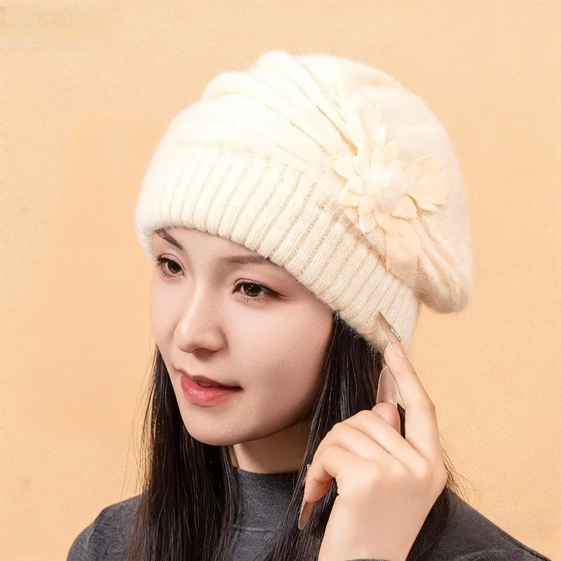 Fried Dough Twists Knit Hat Plush Thickened Warm Wool Hat Suitable for outdoor wind protection in autumn and winter, image 10