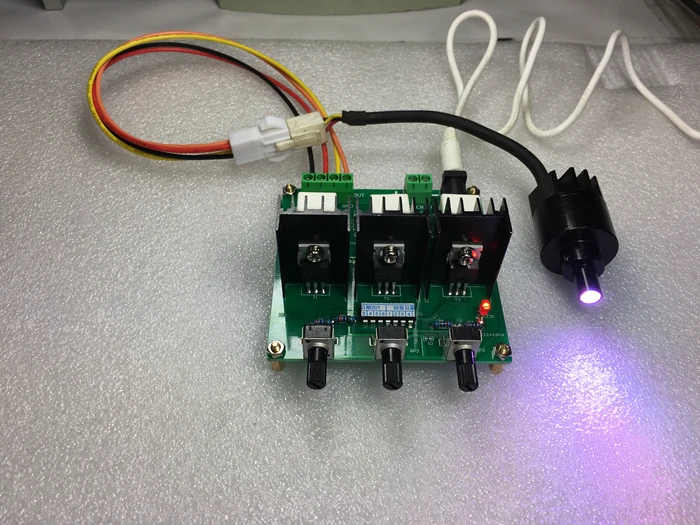 Red, Green, Blue, RGB Three-color LED 3*1W Point Light Source with Light Source Controller Adjustment Board RGB Controller