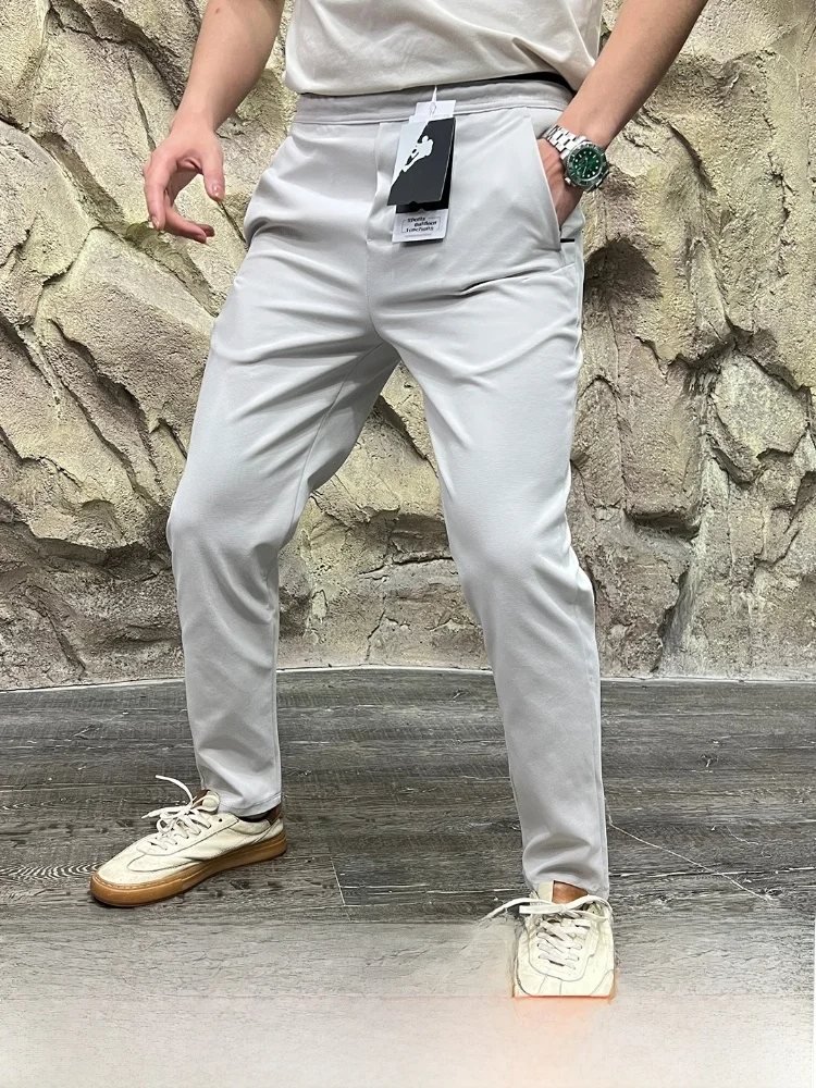 

Удобные четырехсторонние эластичные мужские спортивные повседневные брюки на открытом воздухе, дышащие, индивидуальный крой, базовые брюки из полиэстера...