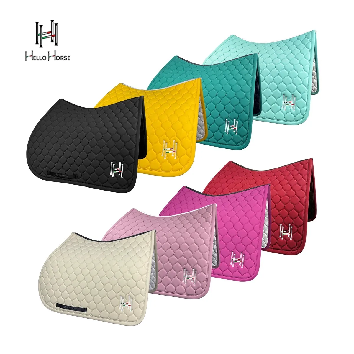 Hello Horse Equestrian Horse Equipment Multi-Color Simple Saddle Pad High Quality Saddle Pad 14 Colors Available