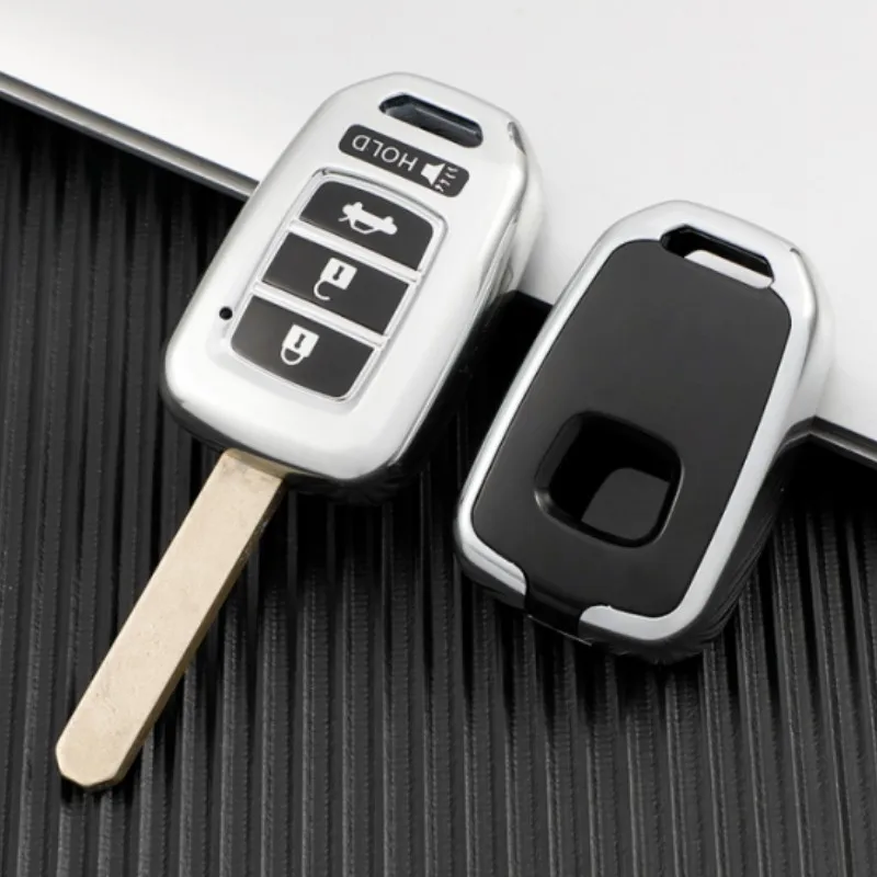 بولي TPU سيارة 4 أزرار حافظة مفاتيح شل لهوندا أكورد CRV سيفيك جاز HR-V HRV 2013 2014 2015 2016 مفتاح حامي الملحقات