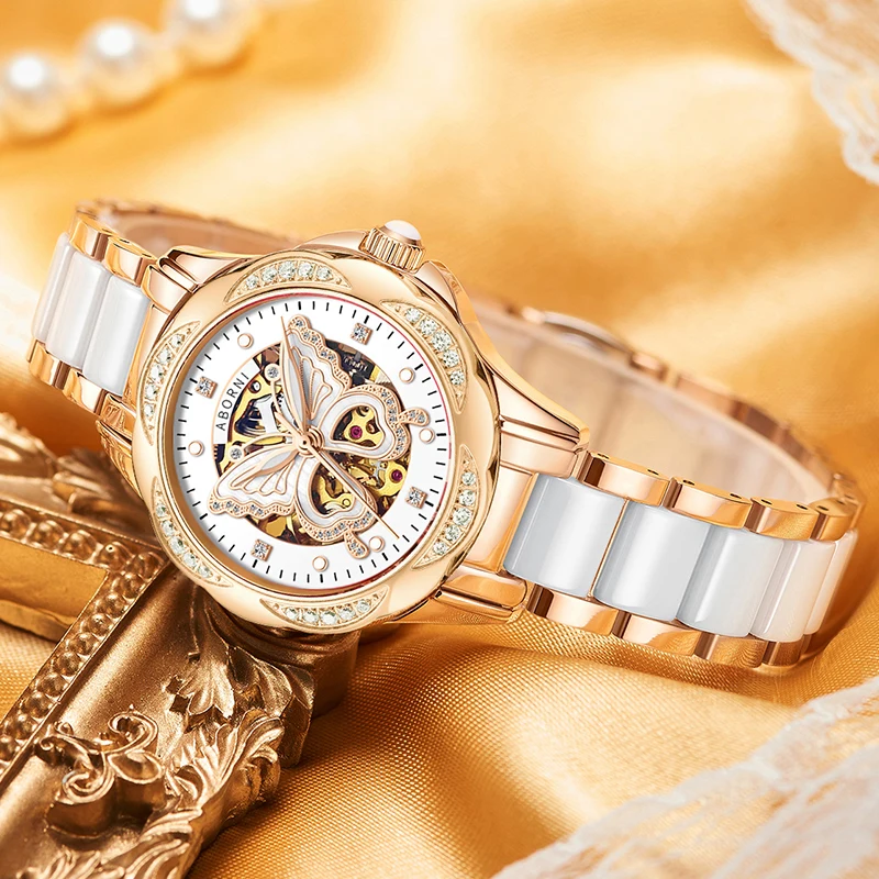 New Fashion Womens Mechanical Watches for Woman Simple Stainless Steel Pagani Designs Women Automatic Watch Gifts Reloj Mujer