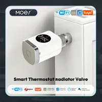 MOES Smart Wifi/Zigbee Thermostatic Radiator Valve TRV Programmable App Remote Temperature Controller Support Alexa Google Home