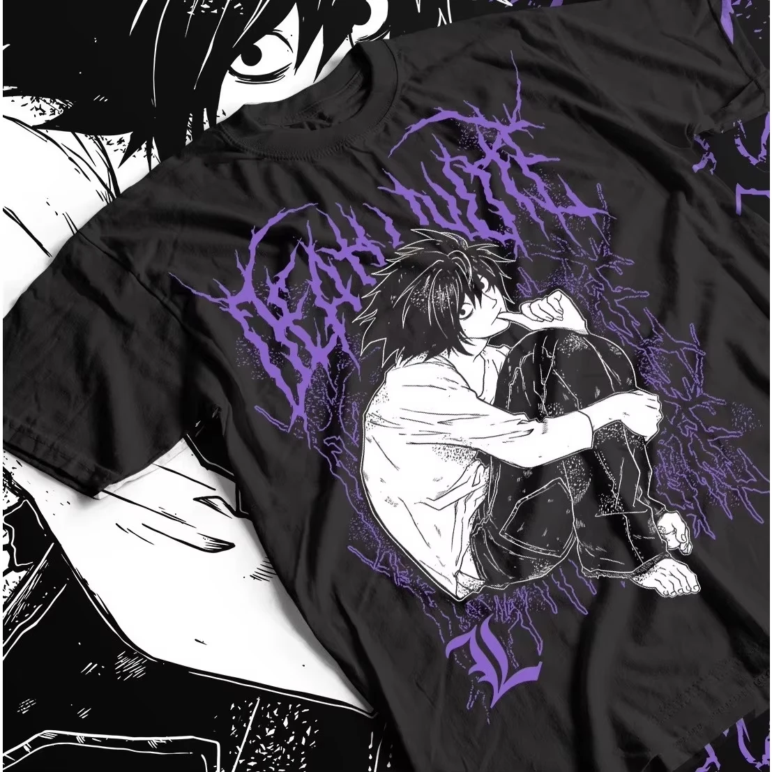 Summer Hot Sale Anime Death Note Kira Ryuk T-shirt Unisex Vintage Hip Hop Streetwear Top Y2K Gothic Cotton Oversized T-shirts