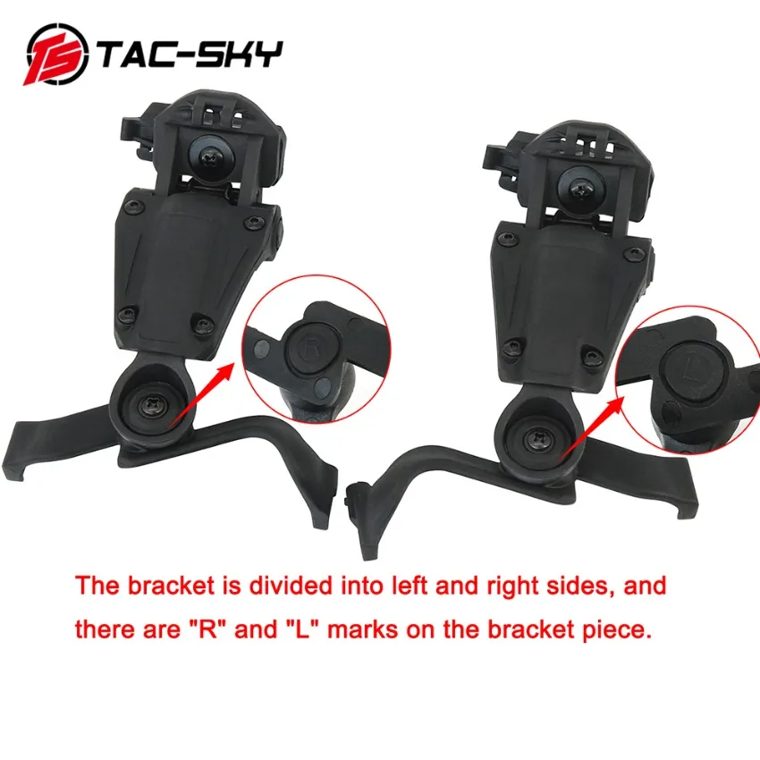 TS TAC-SKY M32 Helmet Mount Tactical ARC Rail Adapter for EARMOR M32/M32H-MOD3 Electronic Shooting Earmuffs