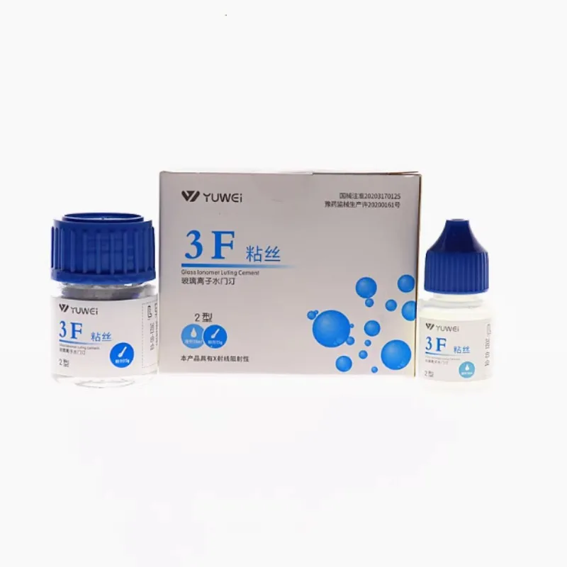

Dental Materials Yuwei 3F Ropiness Cement Teeth Adhesive Wire Type Glass Ionomer Type2 Powder15g Liquid10ml Dentist Lab Adhesive