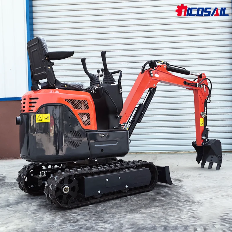 

Customized 1.0 ton construction machinery EPA small crawler excavator mini long arm equipment household garden excavator