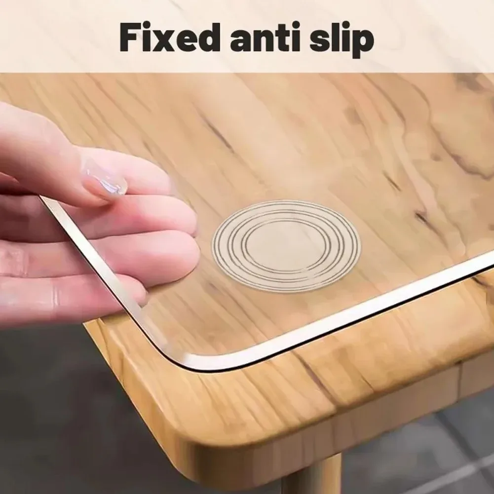 24mm Soft Anti Slip Pads Round Glass Table Top Bumpers Non Adhesive Bumpers Pad Plastic Suction Pad for Table Glass Top