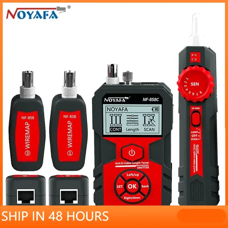 

NOYAFA NF-858C Network Cable Tester Multifunctional with VFL Function RJ11 RJ45 BNC POE Voltage Testing Trace Cable Line Locator