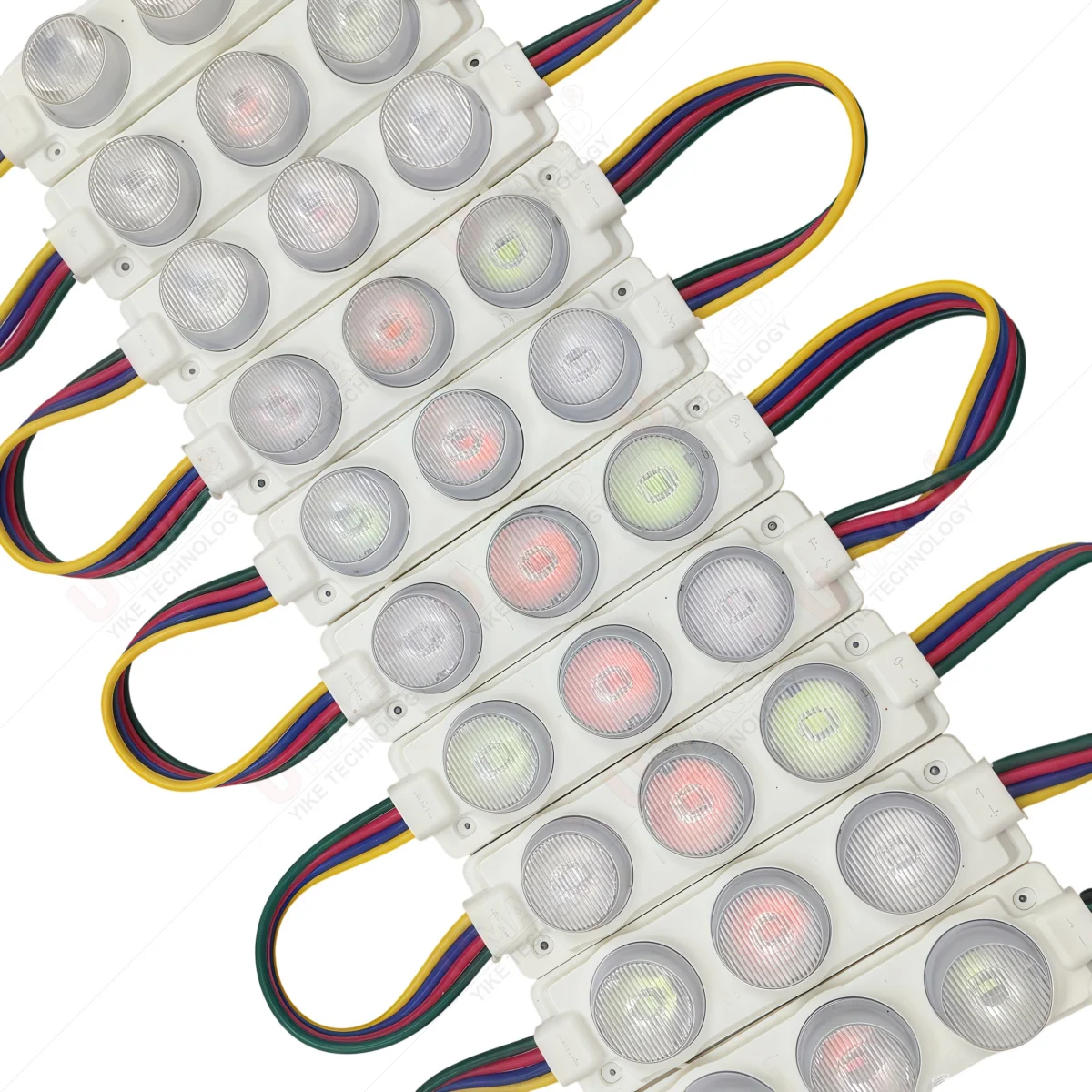 20pcs 75x20mm 3030 Injection Waterproof LED Module Light Strip 3W Power RGB led Decorative Tape Light advertising light lamp
