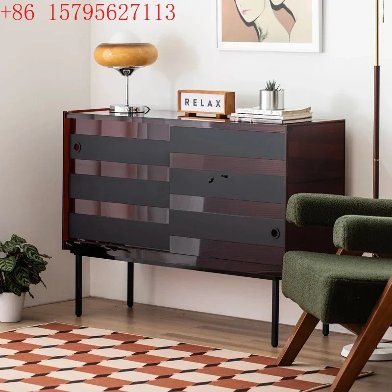 

02Acrylic, striped living room dining edge, bedroom sofa storage, storage cabinet, tea cabinet