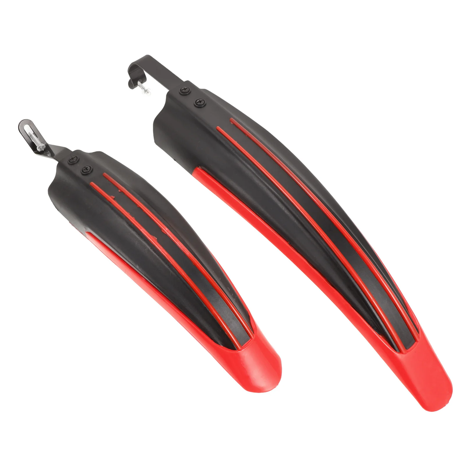 1 セット 1 セットマウンテンバイクマッドガード黒プラスチックフロントリア自転車マッドガードワイドサイクリングタイヤ保護軽量