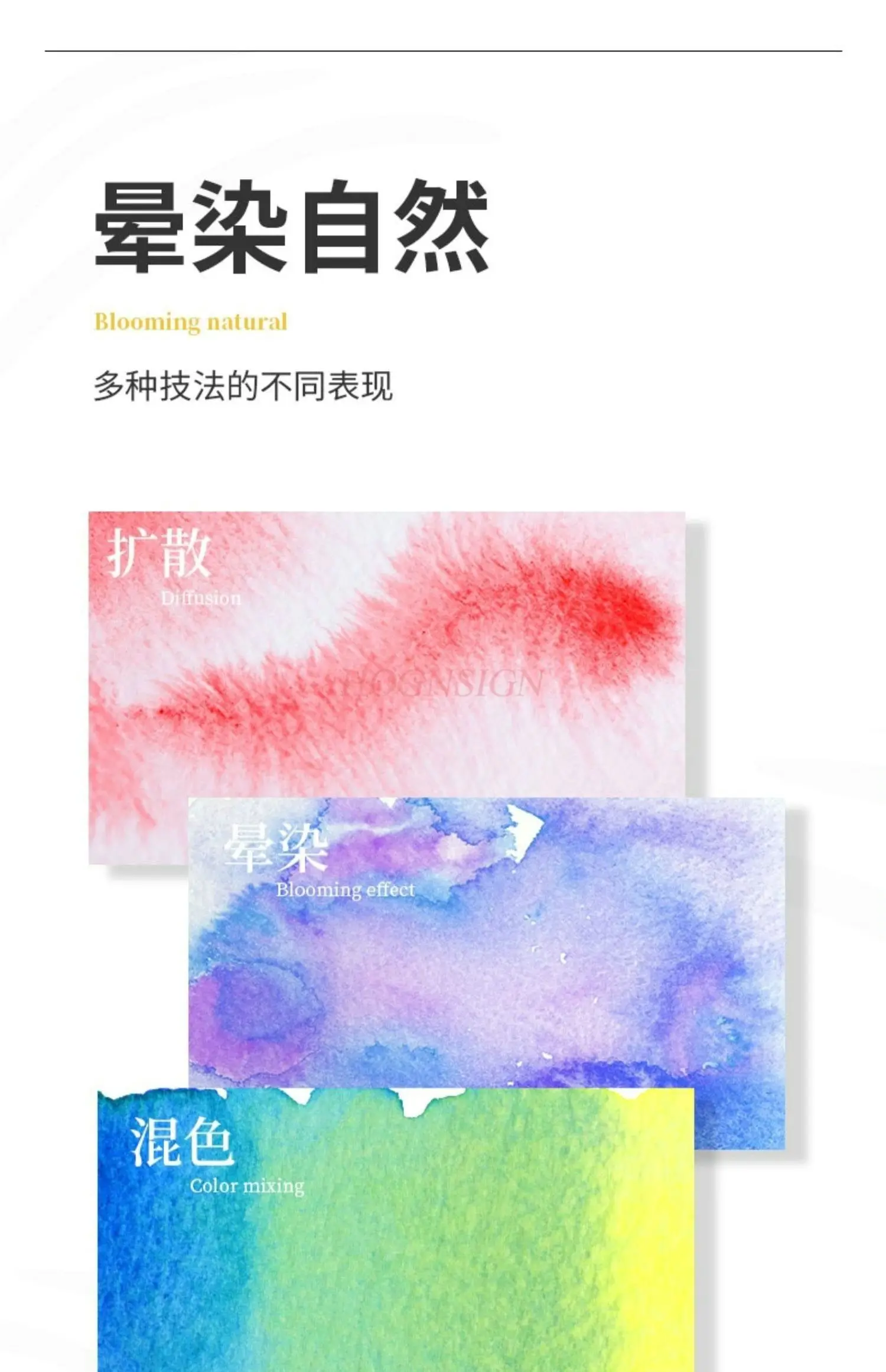 

1pcs High absorption cotton watercolor paper, pure cotton fine texture professional fine texture watercolor paper