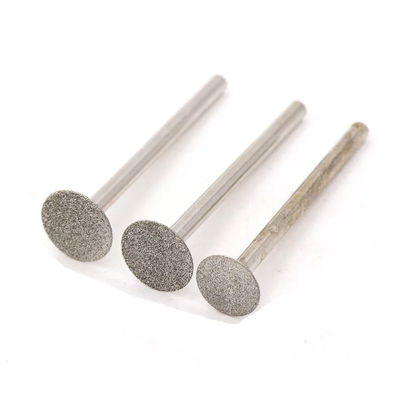 0.5-16mm Super-thin Diamond Grinding Head Rotary Bits Burrs Mounted Point Stone Jade Carving Polishing Engraving 2.35/3mm Shank