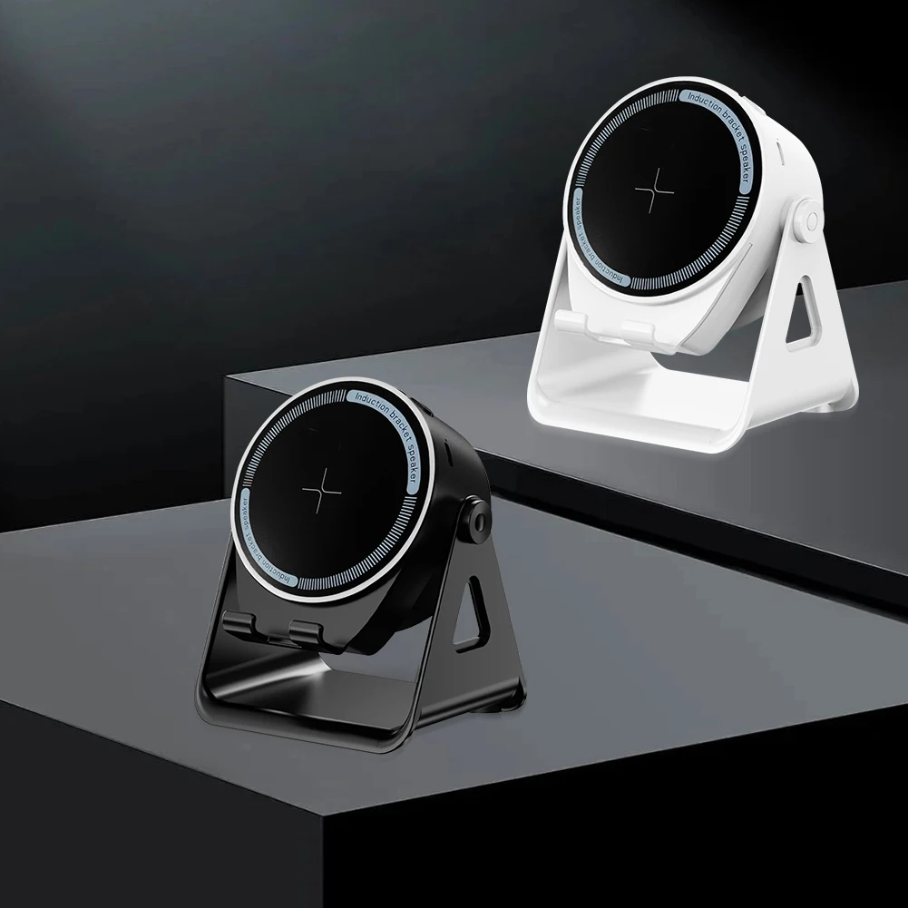 

Маленький динамик 3 в 1, BT5.3 с держателем для телефона, умный аудиодинамик, противоскользящий складной беспроводной динамик для универсального мобильного телефона