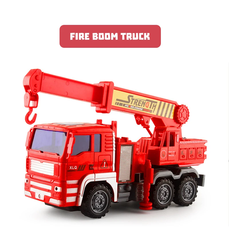 Children\'s Fire Fighting Truck Toy Set Large Fire Ladder Lift Truck Sprinkler Water Tanker Model Engineering Trucks Toys for Kid