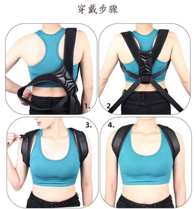 Adjustable Clavicle Support Posture Corrector Back Shoulder Correction Band for Men Women Improve Slouch Rounded Shoulder gallery 4