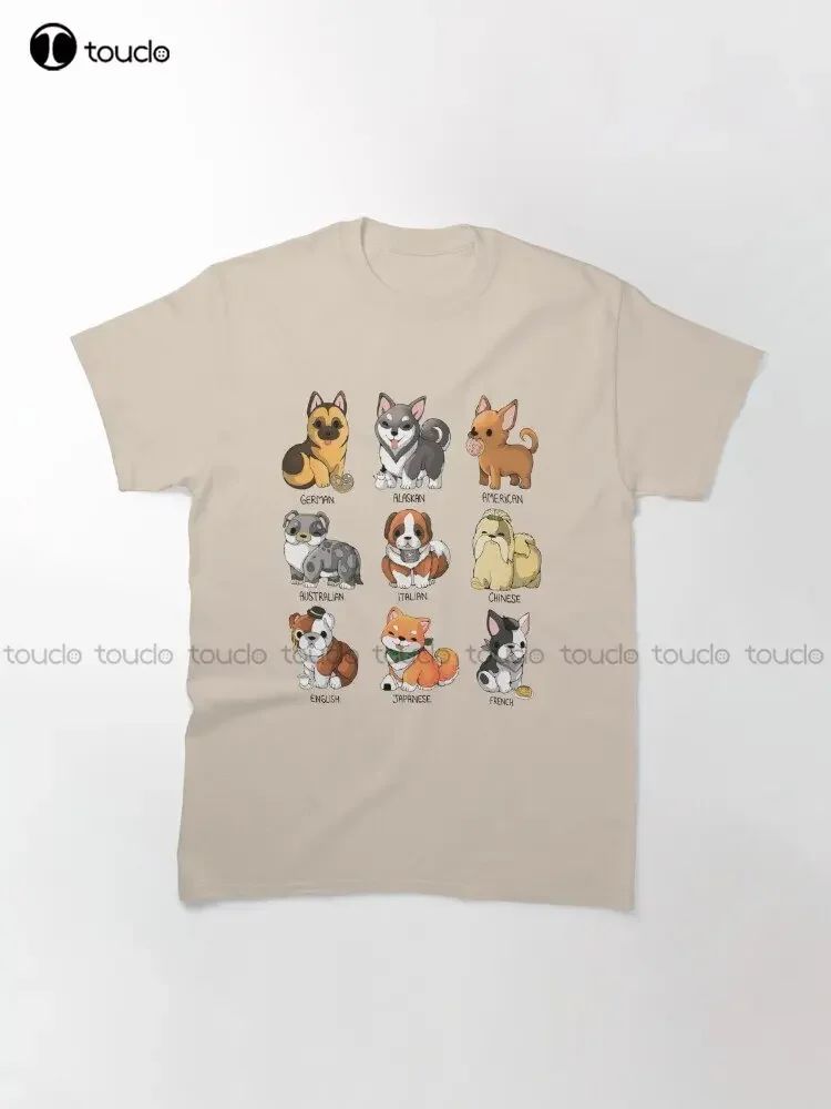 Dog World Dogs Doggy Puppy Puppies Nerd Classic T-Shirt White Tshirts For Mens Cotton Creative Funny Tee Custom Gift Xs-5Xl