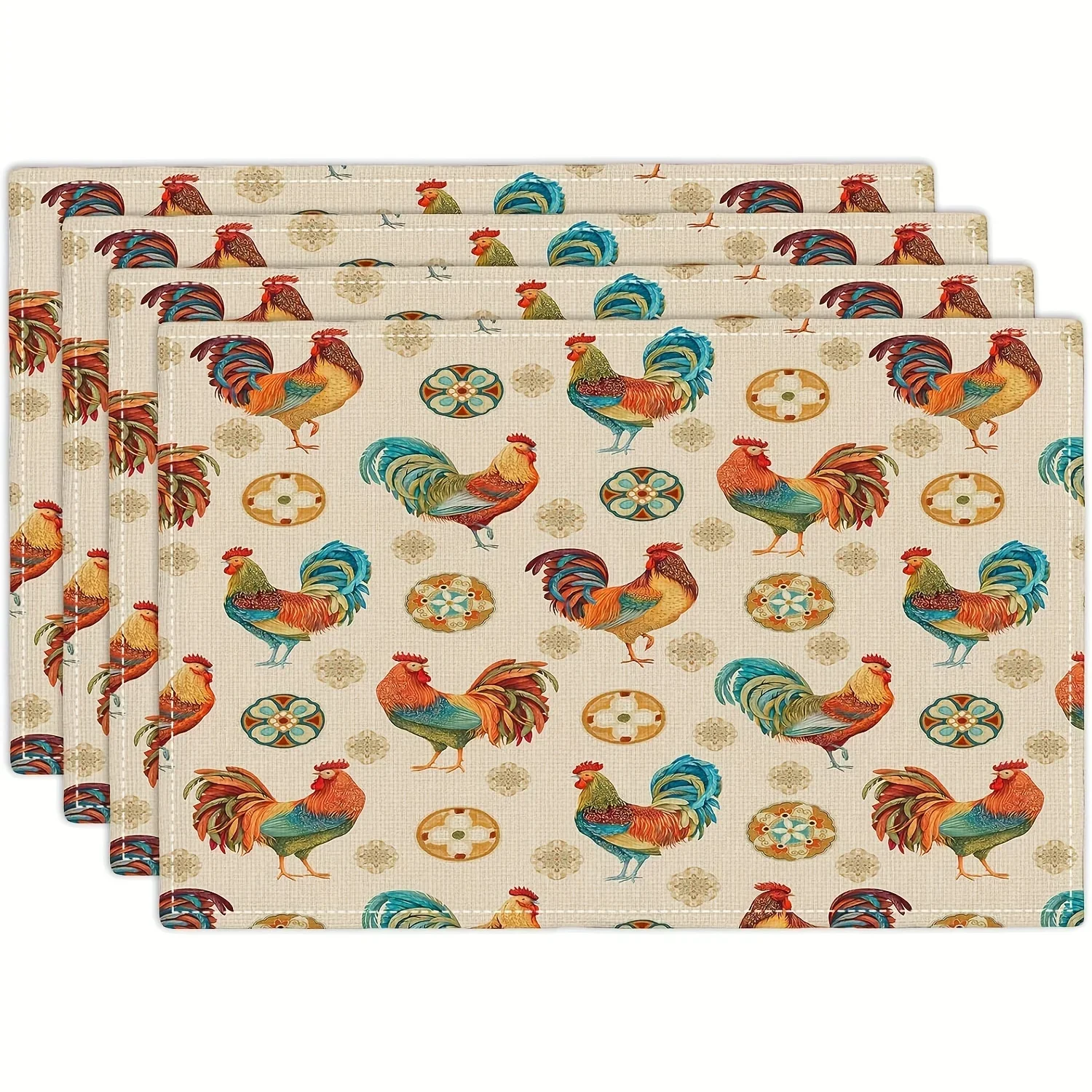 

1 шт. набор винтажных салфеток в стиле кантри с петухом для дома, кухни, вечеринки, внутреннего и наружного украшения 30x40 см
