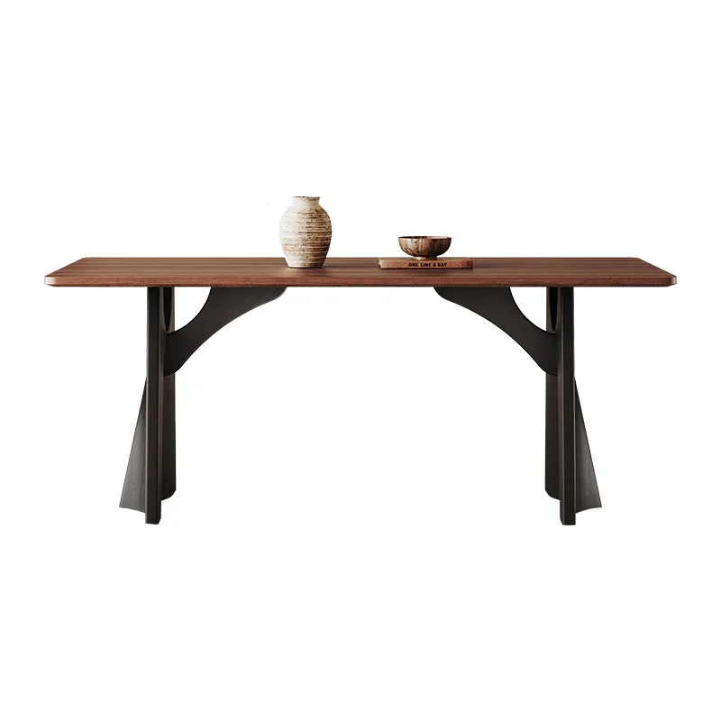 

Solid wood dining table Chinese antique small apartment dining table and chair combination French retro dining table Solid wood