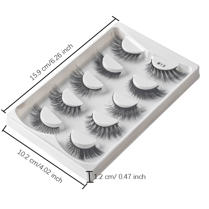 New False Eyelashes 3/5pairs Cat Eyes lash Natural Long Full Strip Lashes Handmade Wispy 3d Mink Faux Cils Extension Makeup Tool