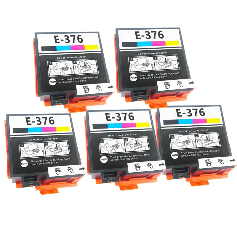 

5 шт. совместимый цветной струйный картридж для принтера Epson 376 T376 T3760 PictureMate PM-525