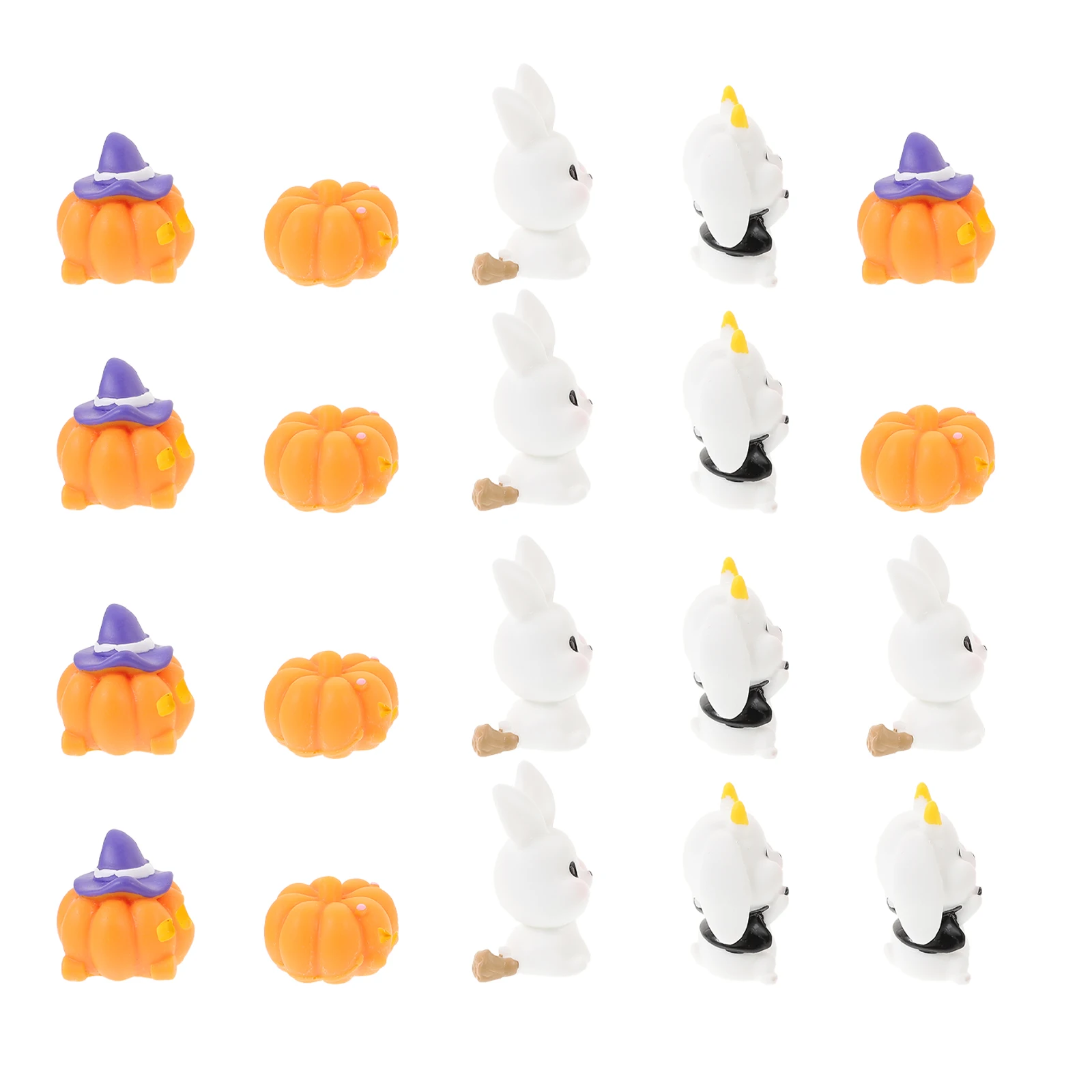 

20 Pcs Halloween Ornaments Resin Miniatures Micro Landscape Decorations Party Props Ghost Theme Candy Bag Fillers