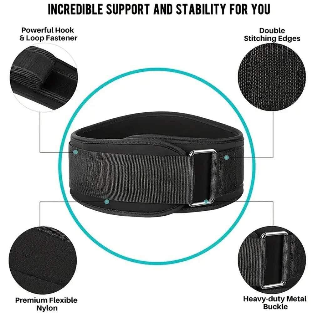 Weight Lifting Belt for Men and Women Waist Support for Weightlifting, Squat, Deadlift, Power Lifting, Fitness Gym Training