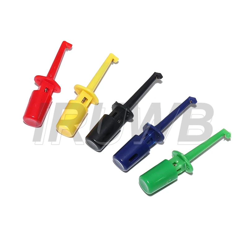 10Pcs Mini Single Test Hook Clip Test Probe For Electronic Testing IC Grabber Small Size Round Crocodile Clip Hook Test Clip