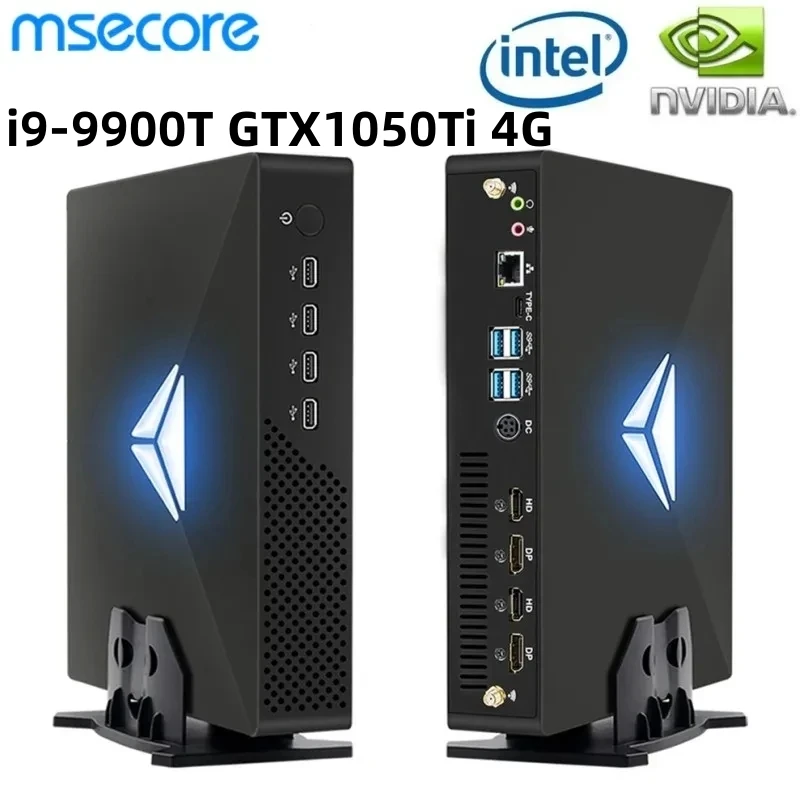 MSECORE MV200 Intel Core i9-9900KF GTX1050Ti dedykowana gra karciana Mini PC Windows 11 biurowy komputer stacjonarny NVME DDR4 4K wifi6