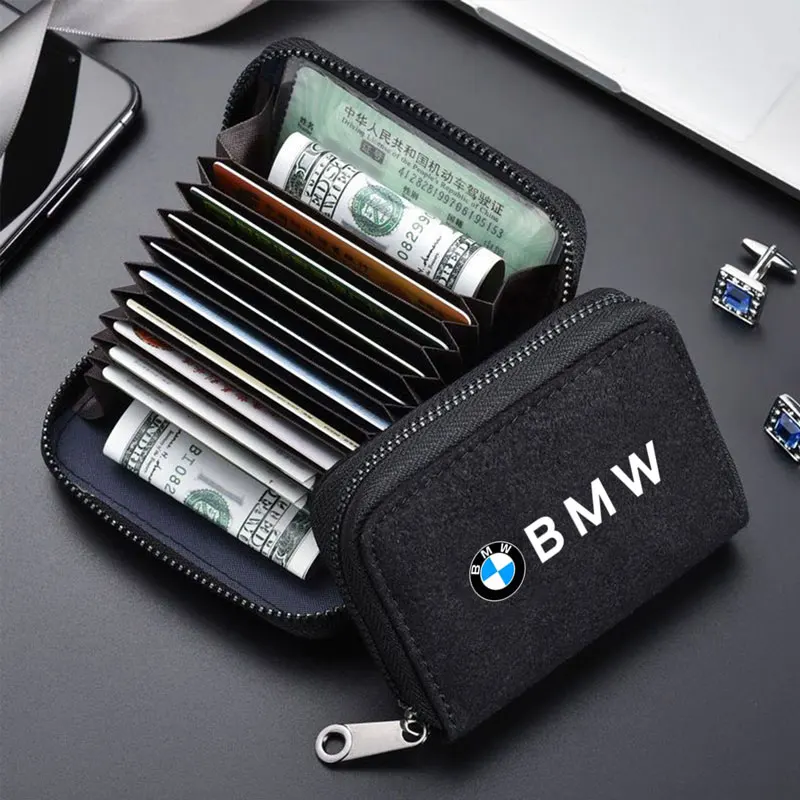 Protection Mini Wallet Multiple Card Slots & Slip Pocket For BMW M e46 e90 e60 f30 f10 e39 e36 g20 g30 f20 e87 e92 Accessories