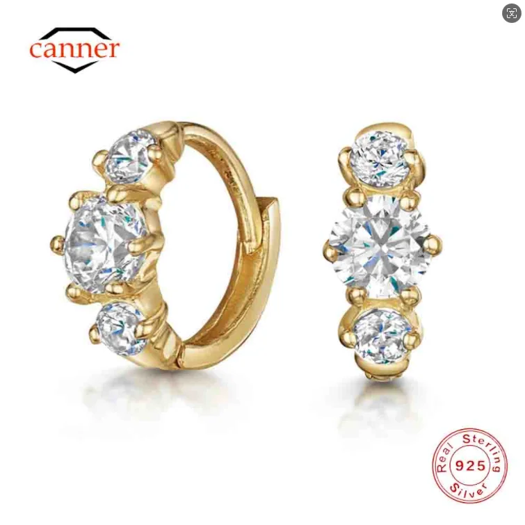 

CANNER New Simple 925 Sterling Silver Small Hoop Earrings for Women Men Cartilage Ear Piercing Jewelry Pendientes Accessories