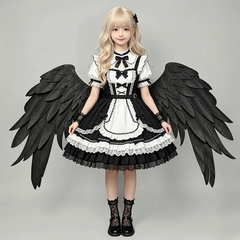 Big Black Fallen Angel Wings Cosplay Costume Demon Devil Wings Adults Women Halloween Carnival Party Stage Performance Accessory