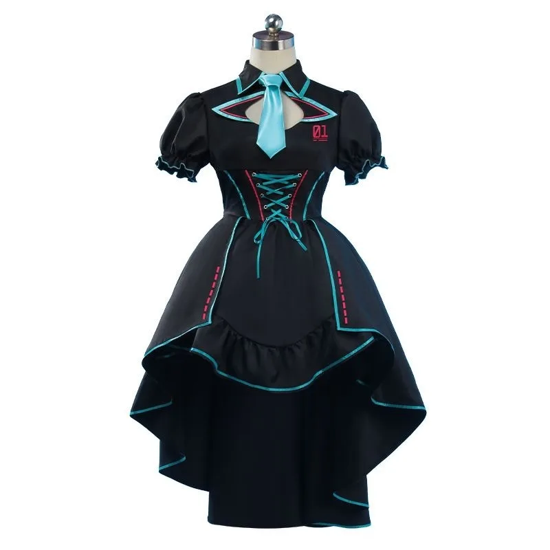 hatsune-miku-anime-cos-knights-in-the-moonlight-cosplay-suit-peripheral-cute-black-corset-skirt-miku-future-official-suit-gift