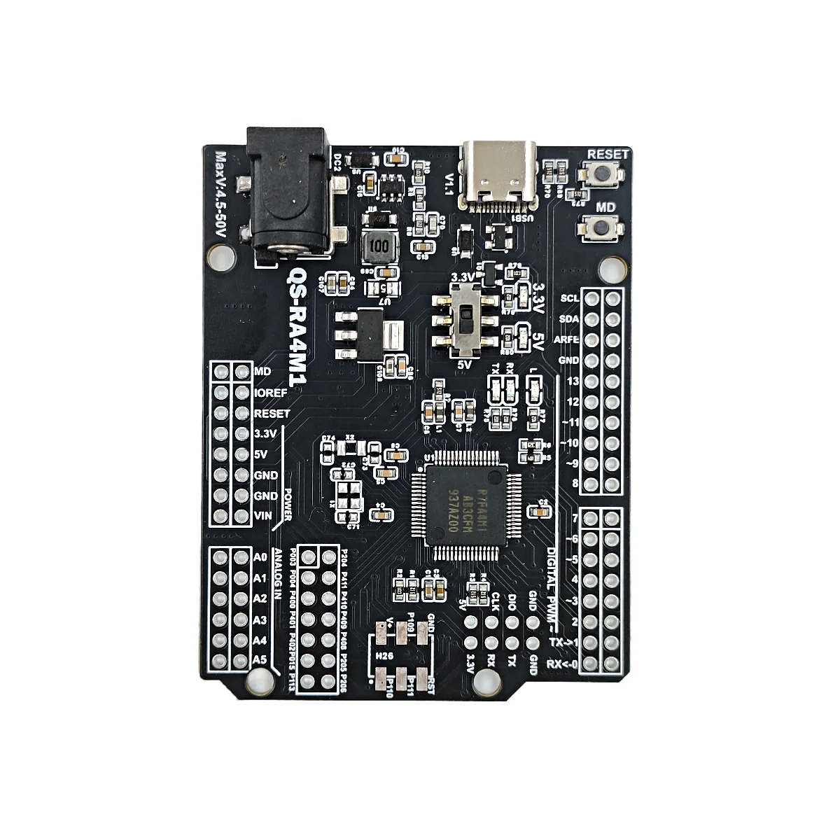 QS-RA4M1 Minima Development board Arduino IDE-Ready, 19 GPIOs, RGB LED, CAN BUS 32-bit R7FA4M1AB3CFM