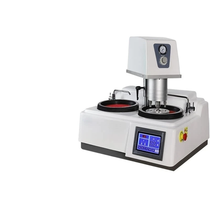Double Disc Metallographic Grinder Polisher, Stepless Variable Speed Sample Pre-Grinding Machine for Metallographic Specimens