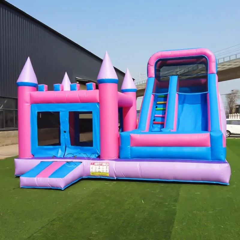 Commercial Bounce House Colorful Luxury Commercial Inflatable Bouncer House with Slide Indoor Outdoor Jumping Castle for Kids
