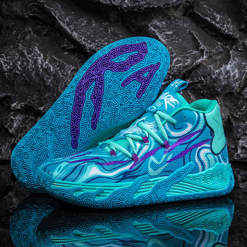 Men Basketball Shoes Field Training Non-slip High-top Luxyry Design Mesh Breathable Sneakers Pro Original Kids Basketball Boots