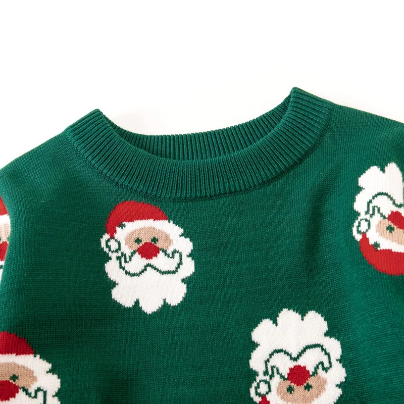 Toddler Baby Girl Boy Christmas Sweater Long Sleeve Warm Jacket Pullover Sweatshirt Coat Red Xmas Clothes