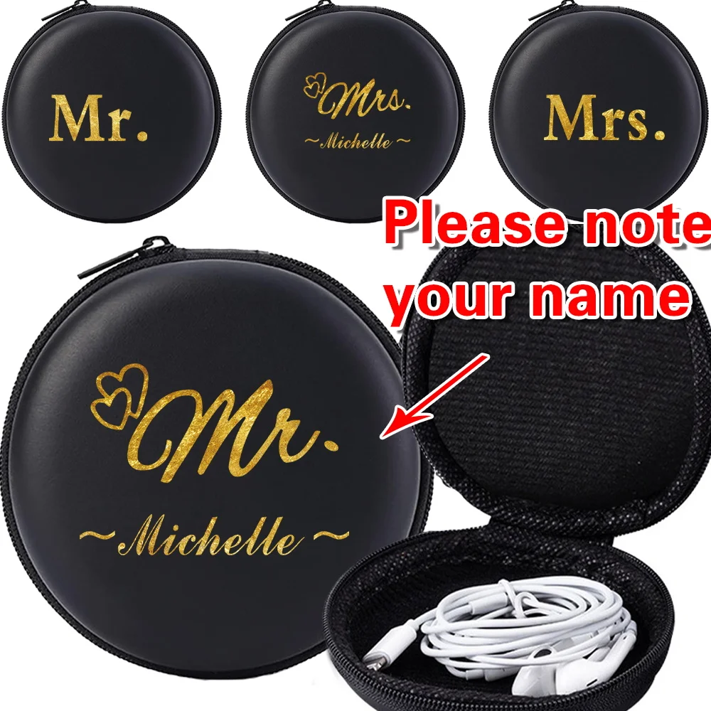 

Персонализированное индивидуальное имя, мини-диск, коробки на молнии, сумка для цифровых аксессуаров, чехлы для хранения кабелей для передачи данных, товары на заказ