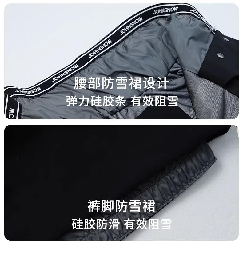 JOHN SNOW 2025 Unisex Professioneller Snowboard-Anzug Wasserdicht Winddicht Vollständig Versiegelte Nähte Skijacke & -Hose für Outdoor-Sportarten – Detail 21