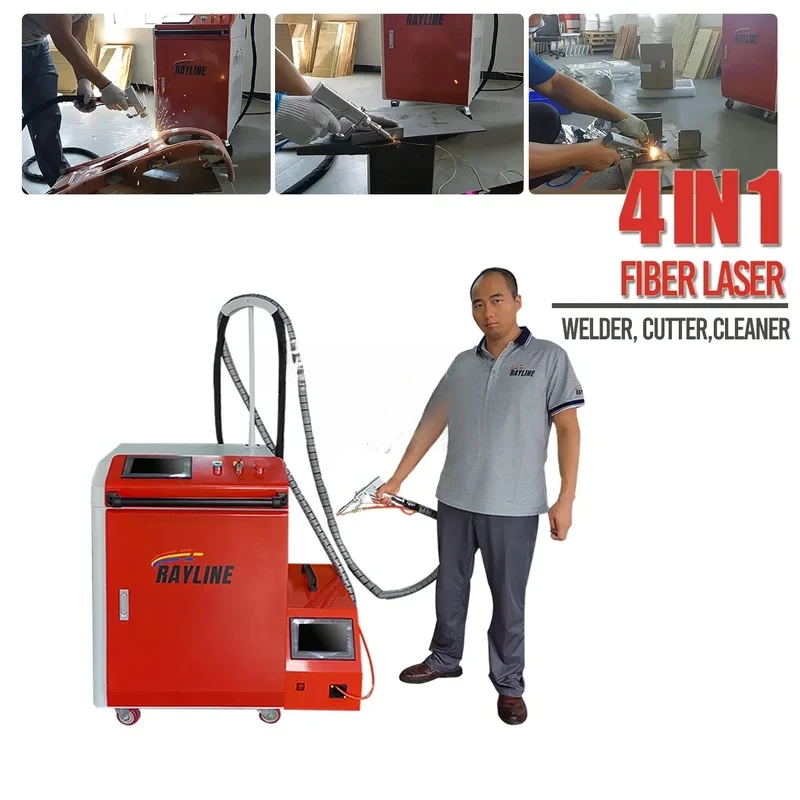 Factory Supply Handheld fiber RAYLINE 4 in 1 Laser Welding Laser Cleaning Laser Cutting 1500W metal